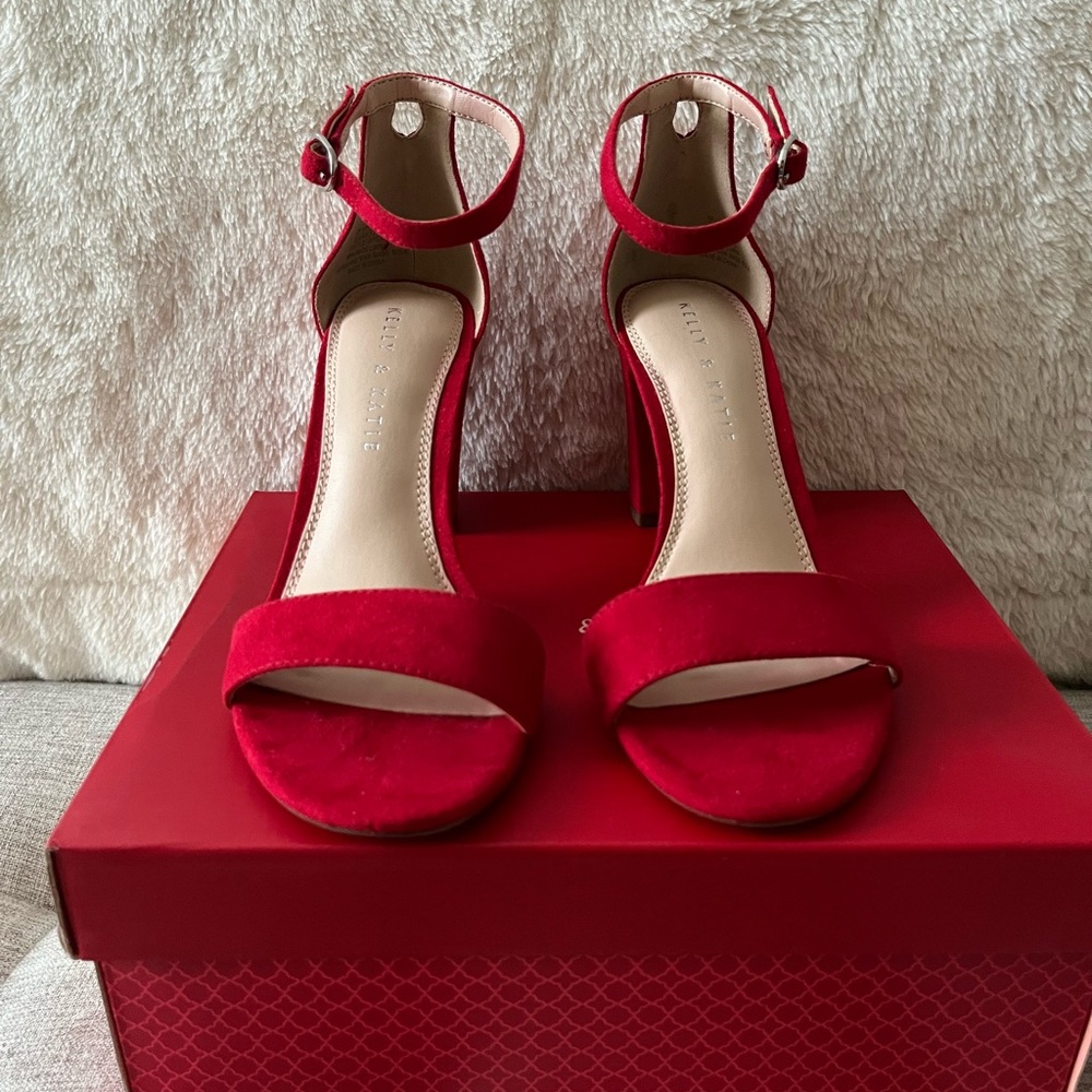 Kelly & Katie Red Women's Heeled Sandals